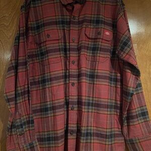 Dickies Red and Black Plaid Shirt